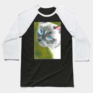 Grey Kitty Baseball T-Shirt